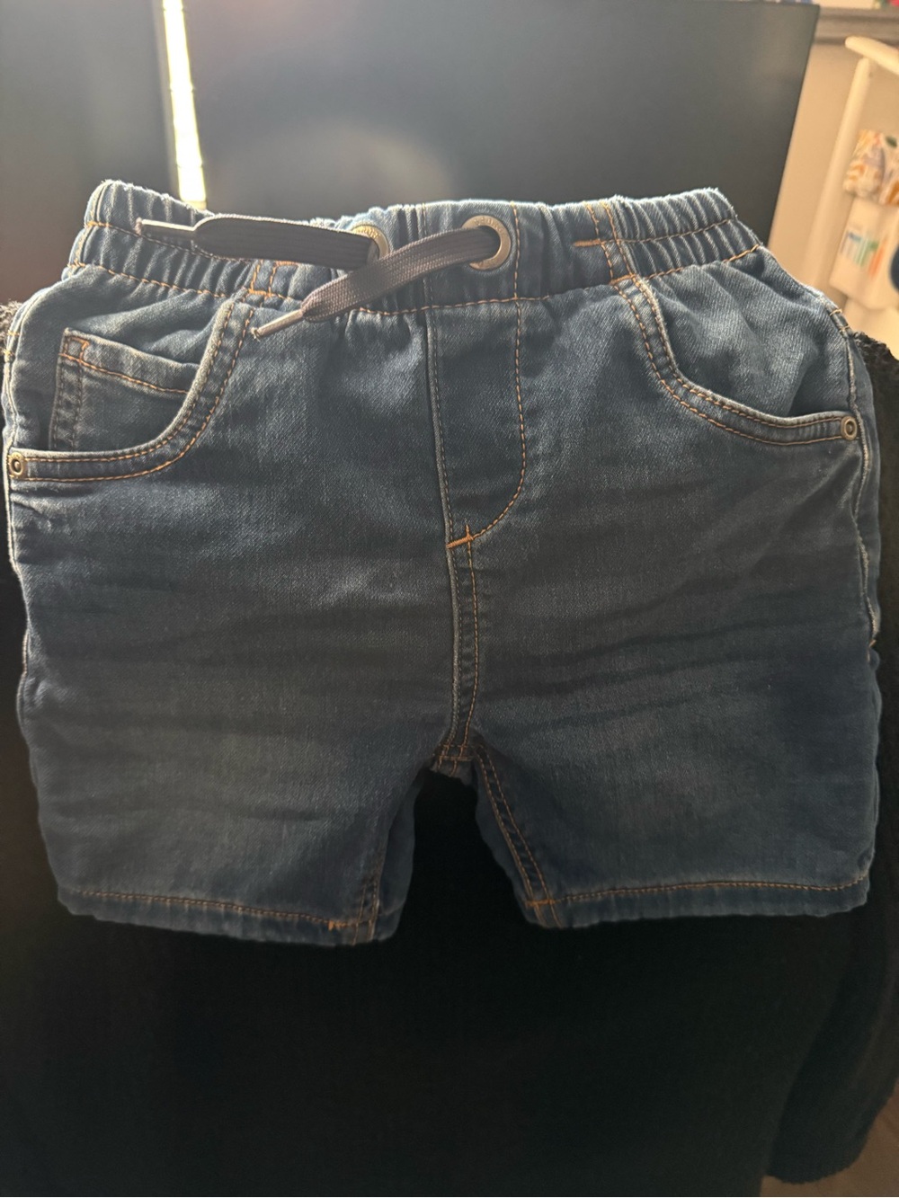 George Dark Blue Denim Pull-On Shorts